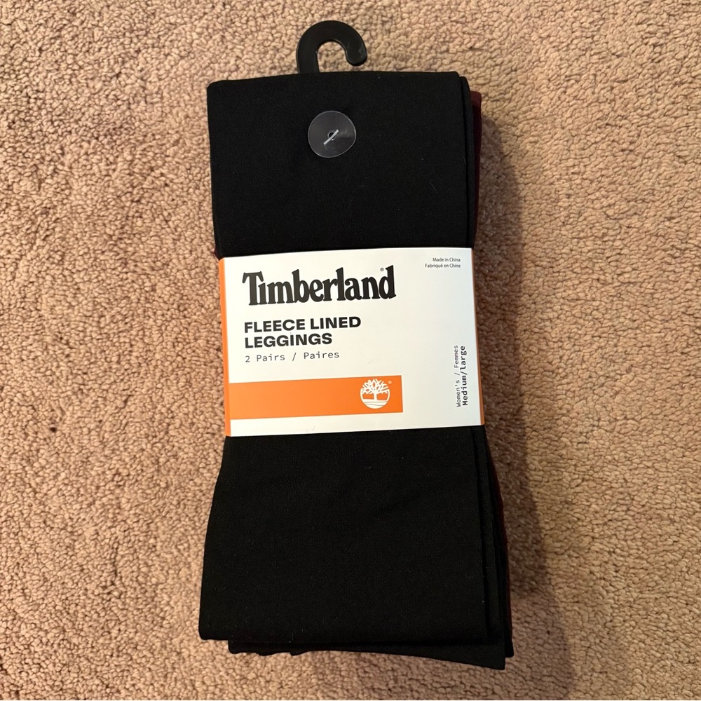 NWT - Timberland Fleece Lined Leggings